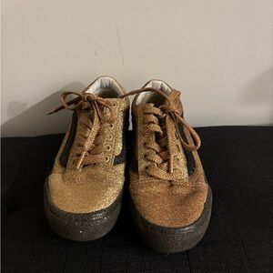 Vans Gold and Black Sneakers Classic Skate Style